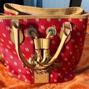 Dooney & Bourke Red and Tan Women's Bag